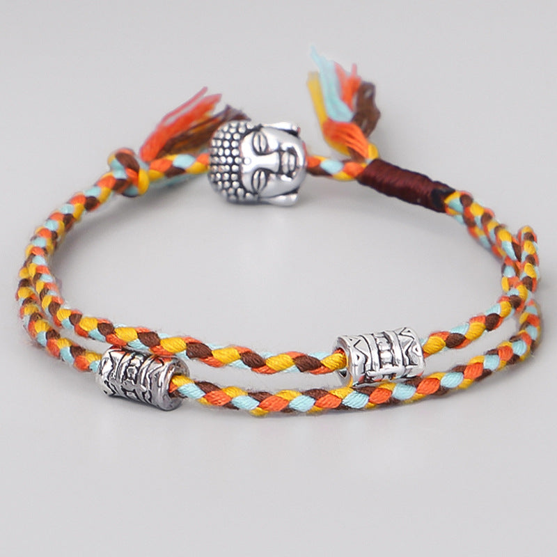 Wholesale Ethnic Wind Buddha Head Cotton Thread Bracelet